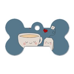 Cute Tea Dog Tag Bone (two Sides) by Valentinaart