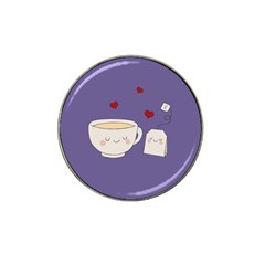 Cute Tea Hat Clip Ball Marker (4 Pack) by Valentinaart