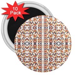 Multicolored Geometric Pattern  3  Magnets (10 Pack)  by dflcprints