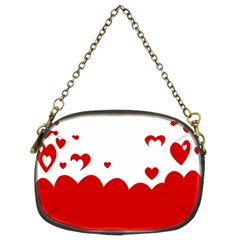 Heart Shape Background Love Chain Purses (two Sides) 