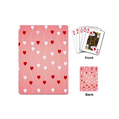 Heart Shape Background Love Playing Cards (mini)  by Nexatart