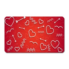 Background Valentine S Day Love Magnet (rectangular) by Nexatart