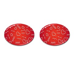 Background Valentine S Day Love Cufflinks (oval) by Nexatart