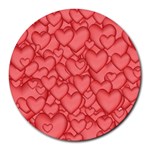 Background Hearts Love Round Mousepads