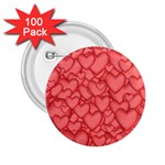 Background Hearts Love 2.25  Buttons (100 pack) 