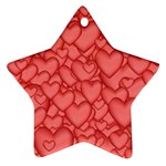 Background Hearts Love Star Ornament (Two Sides)