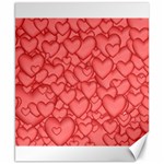 Background Hearts Love Canvas 8  x 10 