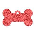 Background Hearts Love Dog Tag Bone (One Side)