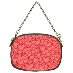 Background Hearts Love Chain Purses (two Sides)  by Nexatart