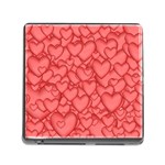 Background Hearts Love Memory Card Reader (Square)