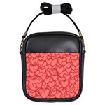 Background Hearts Love Girls Sling Bags