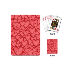 Background Hearts Love Playing Cards (mini)  by Nexatart
