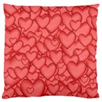 Background Hearts Love Large Cushion Case (Two Sides)