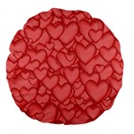 Background Hearts Love Large 18  Premium Round Cushions