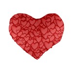 Background Hearts Love Standard 16  Premium Heart Shape Cushions