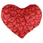 Background Hearts Love Large 19  Premium Heart Shape Cushions