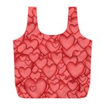 Background Hearts Love Full Print Recycle Bags (L) 