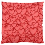 Background Hearts Love Large Flano Cushion Case (Two Sides)