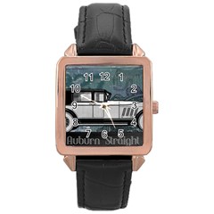 Vintage Car Automobile Auburn Rose Gold Leather Watch  by Nexatart