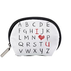 Love Alphabet Accessory Pouches (small)  by Valentinaart