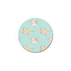 Mint,shabby Chic,floral,pink,vintage,girly,cute Golf Ball Marker (4 Pack) by NouveauDesign