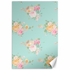 Mint,shabby Chic,floral,pink,vintage,girly,cute Canvas 20  X 30  