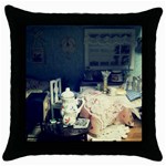 Abandonded Dollhouse Throw Pillow Case (Black)