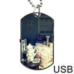 Abandonded Dollhouse Dog Tag USB Flash (One Side)