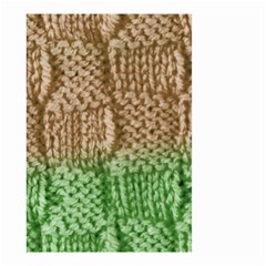 Knitted Wool Square Beige Green Small Garden Flag (two Sides) by snowwhitegirl