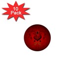 Wonderful Hearts, Kisses 1  Mini Buttons (10 pack) 