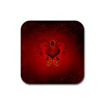 Wonderful Hearts, Kisses Rubber Coaster (Square) 