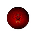 Wonderful Hearts, Kisses Rubber Coaster (Round) 