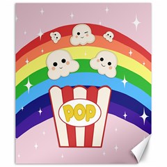 Cute Kawaii Popcorn Canvas 20  X 24   by Valentinaart