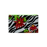 Floral Zebra Print Cosmetic Bag (XS) Back