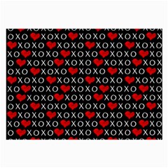 Xoxo Valentines Day Pattern Large Glasses Cloth by Valentinaart