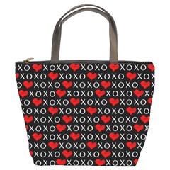 Xoxo Valentines Day Pattern Bucket Bags by Valentinaart