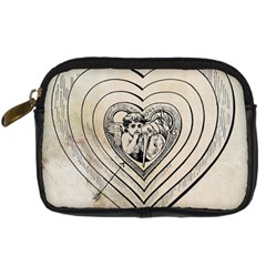 Heart Drawing Angel Vintage Digital Camera Cases by Nexatart