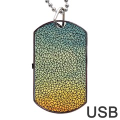 Background Cubism Mosaic Vintage Dog Tag Usb Flash (one Side)