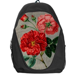 Flower Floral Background Red Rose Backpack Bag by Nexatart