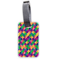 Background Geometric Triangle Luggage Tags (two Sides)