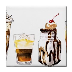 Coffee And Milkshakes Tile Coasters by KuriSweets