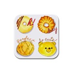 Bread Stickers Rubber Square Coaster (4 pack) 