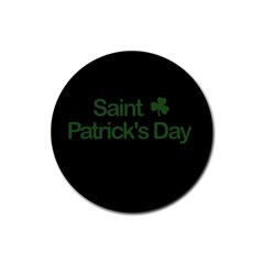  St  Patricks Day  Rubber Coaster (round)  by Valentinaart