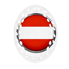 Austria Country Nation Flag Oval Filigree Ornament (two Sides) by Nexatart