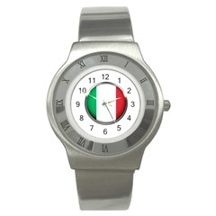 Italy Country Nation Flag Stainless Steel Watch