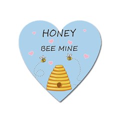 Bee Mine Valentines Day Heart Magnet by Valentinaart