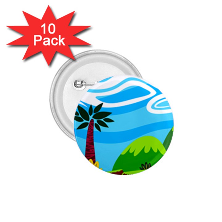 Landscape Background Nature Sky 1.75  Buttons (10 pack)