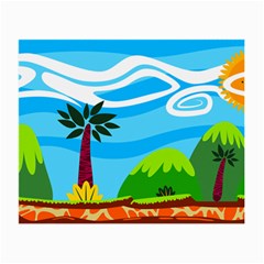 Landscape Background Nature Sky Small Glasses Cloth by Nexatart