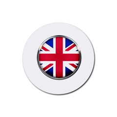 United Kingdom Country Nation Flag Rubber Coaster (round)  by Nexatart