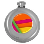 Background Abstract Round Hip Flask (5 oz)